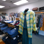 Retail clothing on display