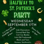 half way to st. Patrick's day party event flier