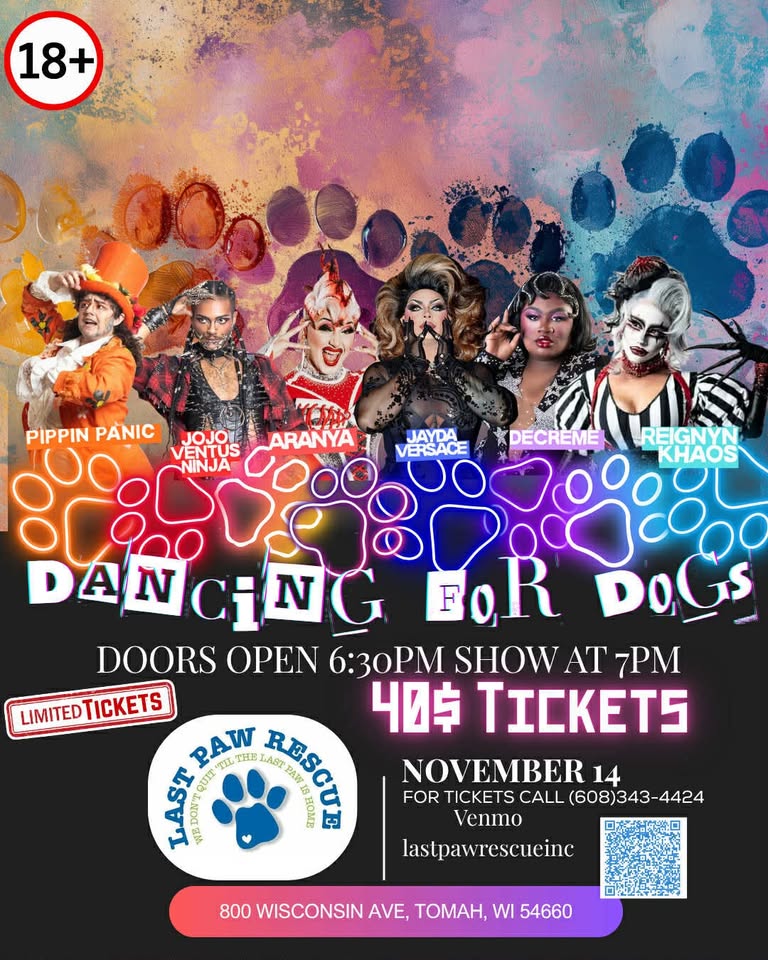Dancing for Dogs event flier