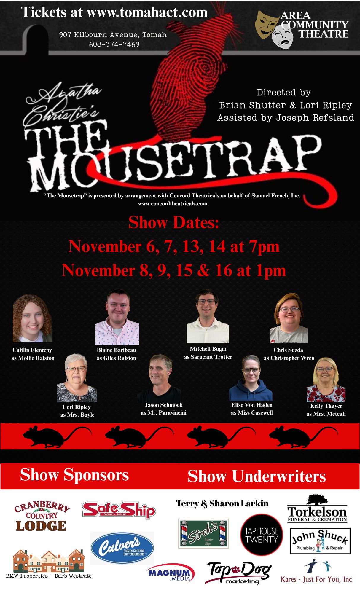 The Mousetrap event flier