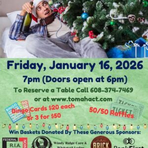 Holiday Hangover Bingo event flier