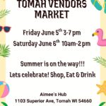 A poster with summer information on it for the market.