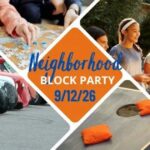 A poster with the name of the event on it and it also shows a pictures of different things that people can do at the event.