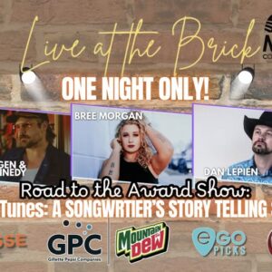 A poster showing the different artiest who will be preforming.