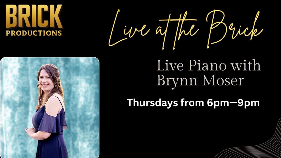 A poster with the event information on it and a picture of Brynn Moser.