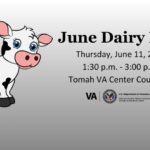 A picture in of a cow and the event information.