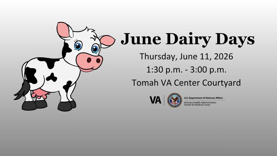A picture in of a cow and the event information.