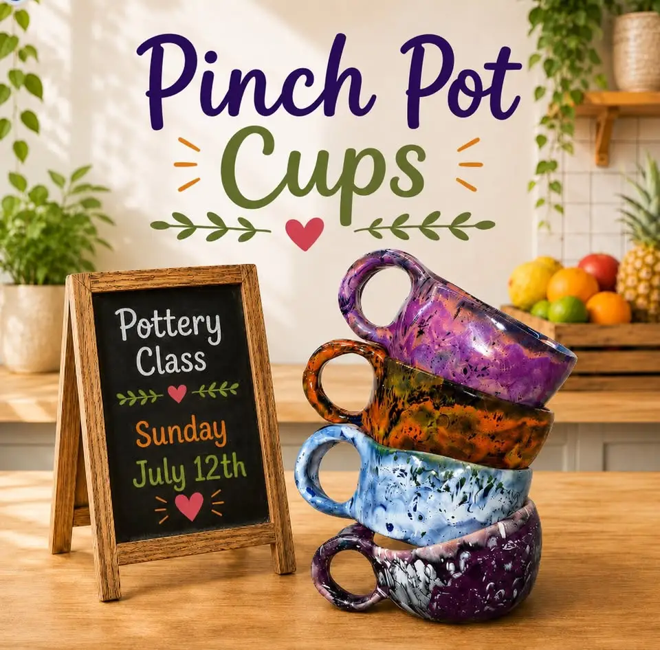 Pinch Pot Cups event flier