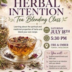 tea blending class event flier