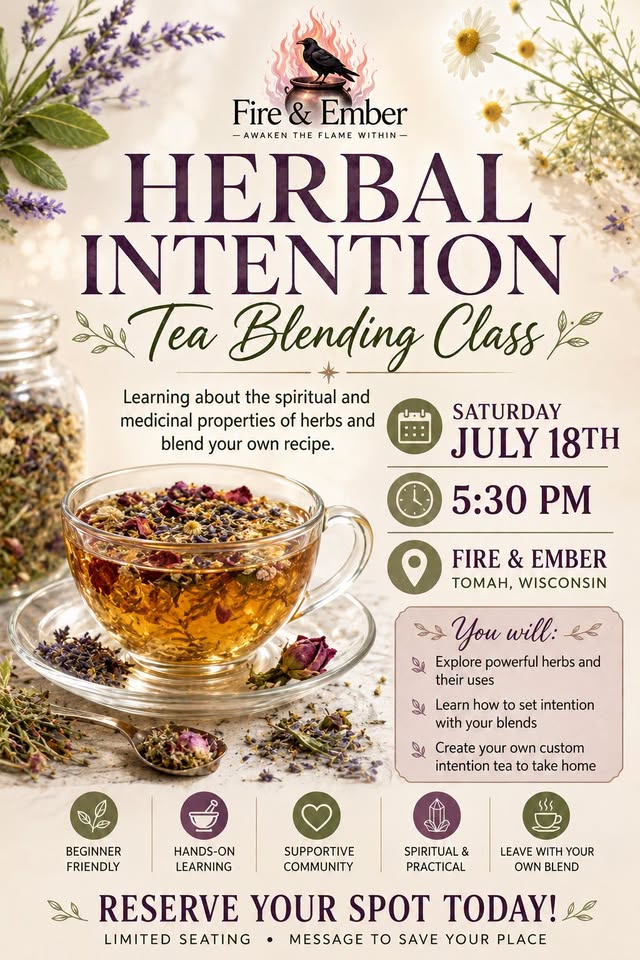 tea blending class event flier