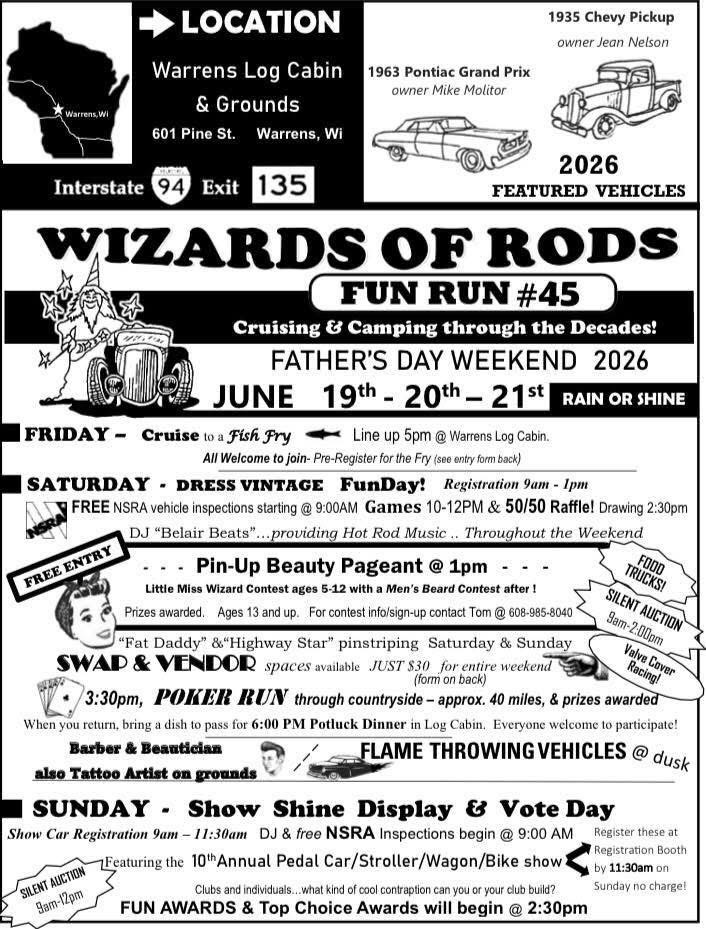 Wizards of Rods event flier