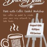 paint with coffee event flier