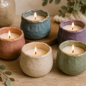 A selection of small tea candle sized ceramic cups