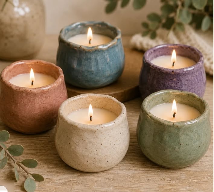 A selection of small tea candle sized ceramic cups