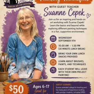 Art workshop for kids event flier