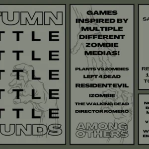 Autumn Battle Grounds 2026 event flier