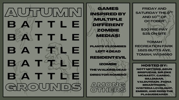 Autumn Battle Grounds 2026 event flier