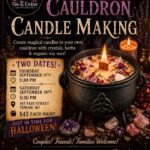 Cauldron Candle Making class event flier